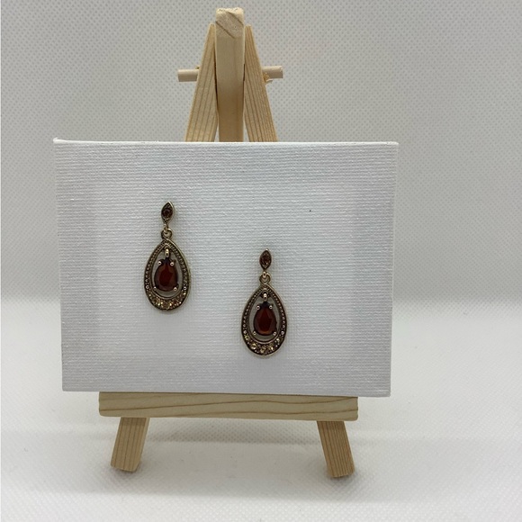 Brown Tear Drop Earrings ( 3 for $15 ) - Picture 3 of 6